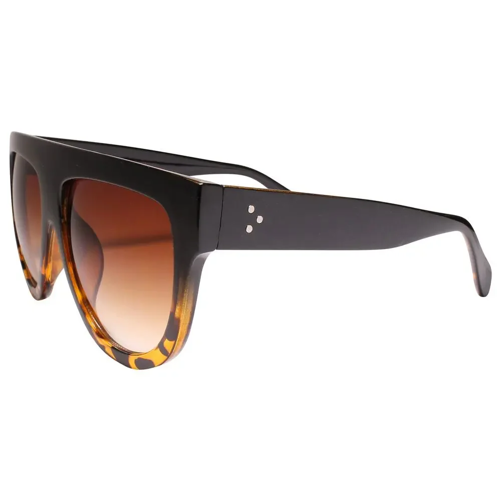Black & Tortoise Dapper Clubbing Flat Top 80s 90s Hip Hop Mens Womens Sunglasses